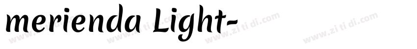 merienda Light字体转换